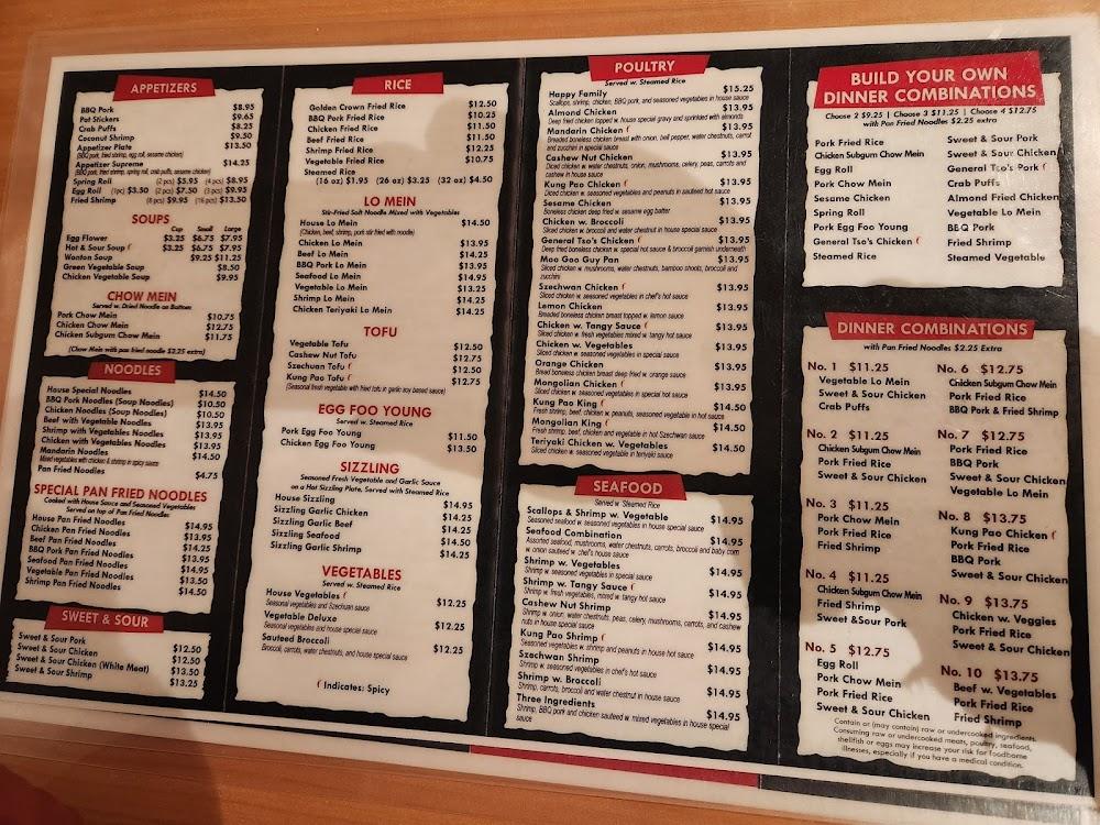 Golden Crown Restaurant Menu image 3